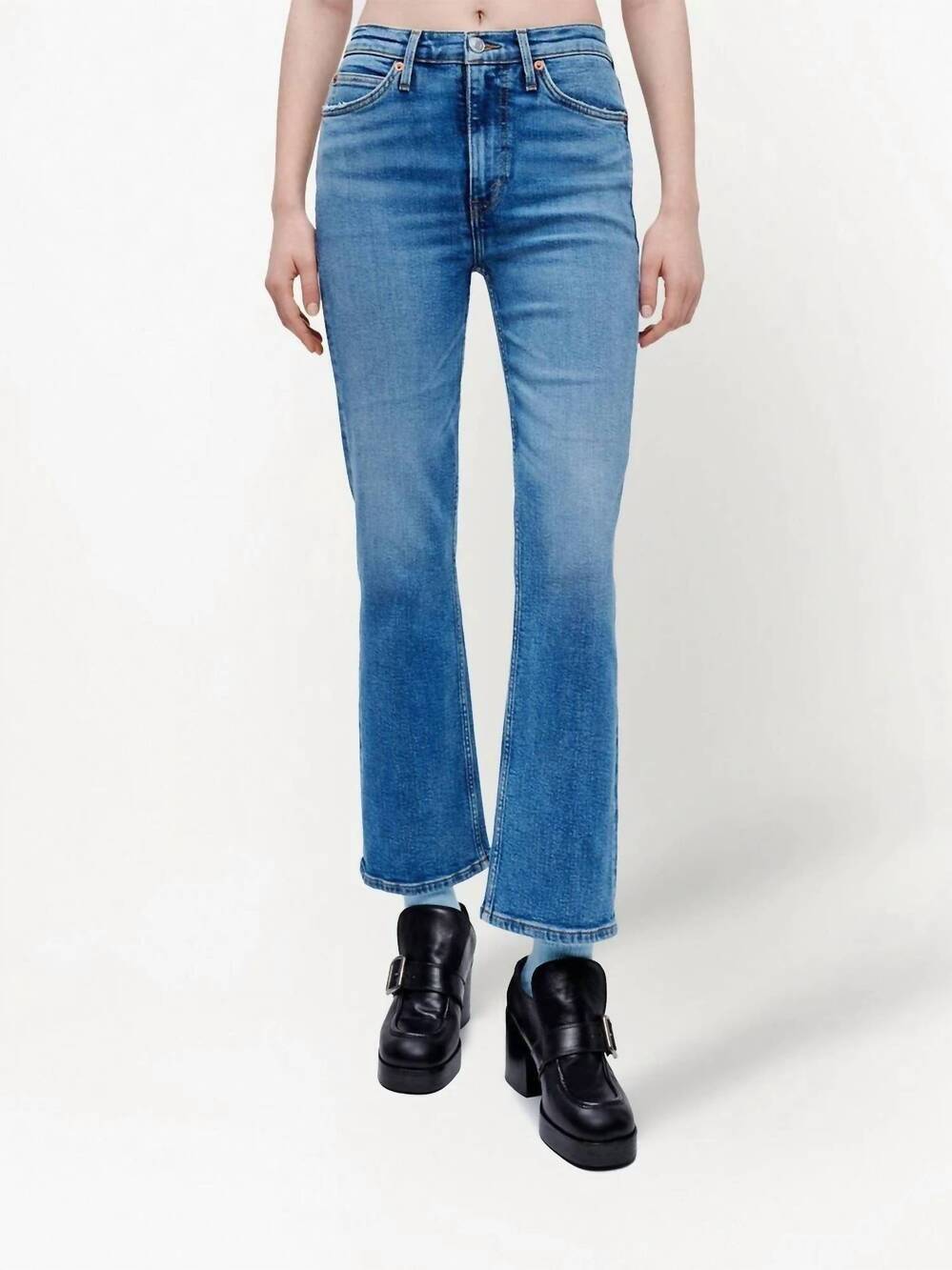 NEW RE/DONE 70s crop boot jeans in laguna